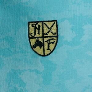 B Draddy Pima Cotton Farm Hamilton Farm Golf Club Blue Tie Die Camo Polo Shirt L